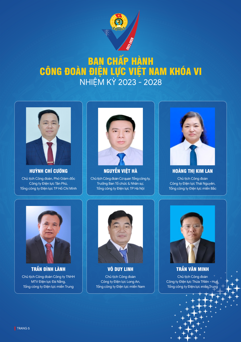 Danh sách Ủy viên Ban Chấp hành  Công đoàn Điện lực Việt Nam khóa VI, nhiệm kỳ 2023 – 2028 4