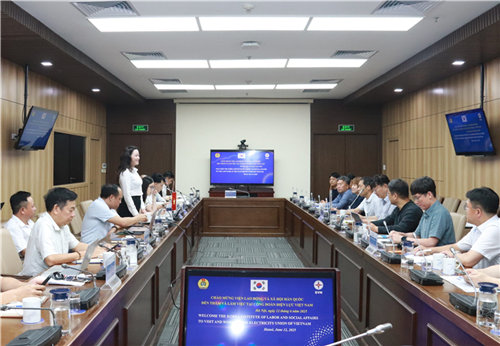 Viện Lao động và Xã hội Hàn Quốc thăm, làm việc với Công đoàn Điện lực Việt Nam