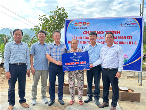 Công ty Điện lực Đà Nẵng: Khởi công xây dựng nhà tình nghĩa cho hộ gia đình có hoàn cảnh khó khăn