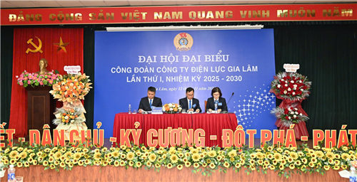 100% Công đoàn cơ sở trực thuộc EVNHANOI tổ chức thành công Đại hội Công đoàn cấp cơ sở 