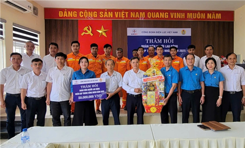 Phó Chủ tịch Đinh Thị Thanh Bình làm việc và thăm hỏi Tháng công nhân tại Công ty Truyền tải điện  2