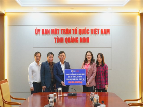 CTĐL Quảng Ninh trao tặng 100 triệu đồng hỗ trợ tỉnh Lâm Đồng khắc phục hậu quả do mưa lũ 