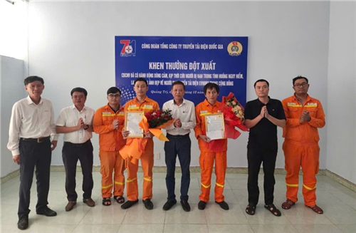 Tổng Giám đốc và Công đoàn EVNNPT kịp thời động viên hành động dũng cảm cứu người