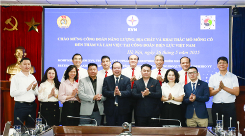 Công đoàn ĐLVN: Đón tiếp và làm việc với đoàn đại biểu Công đoàn Năng lượng, Địa chất và Khai thác mỏ Mông Cổ