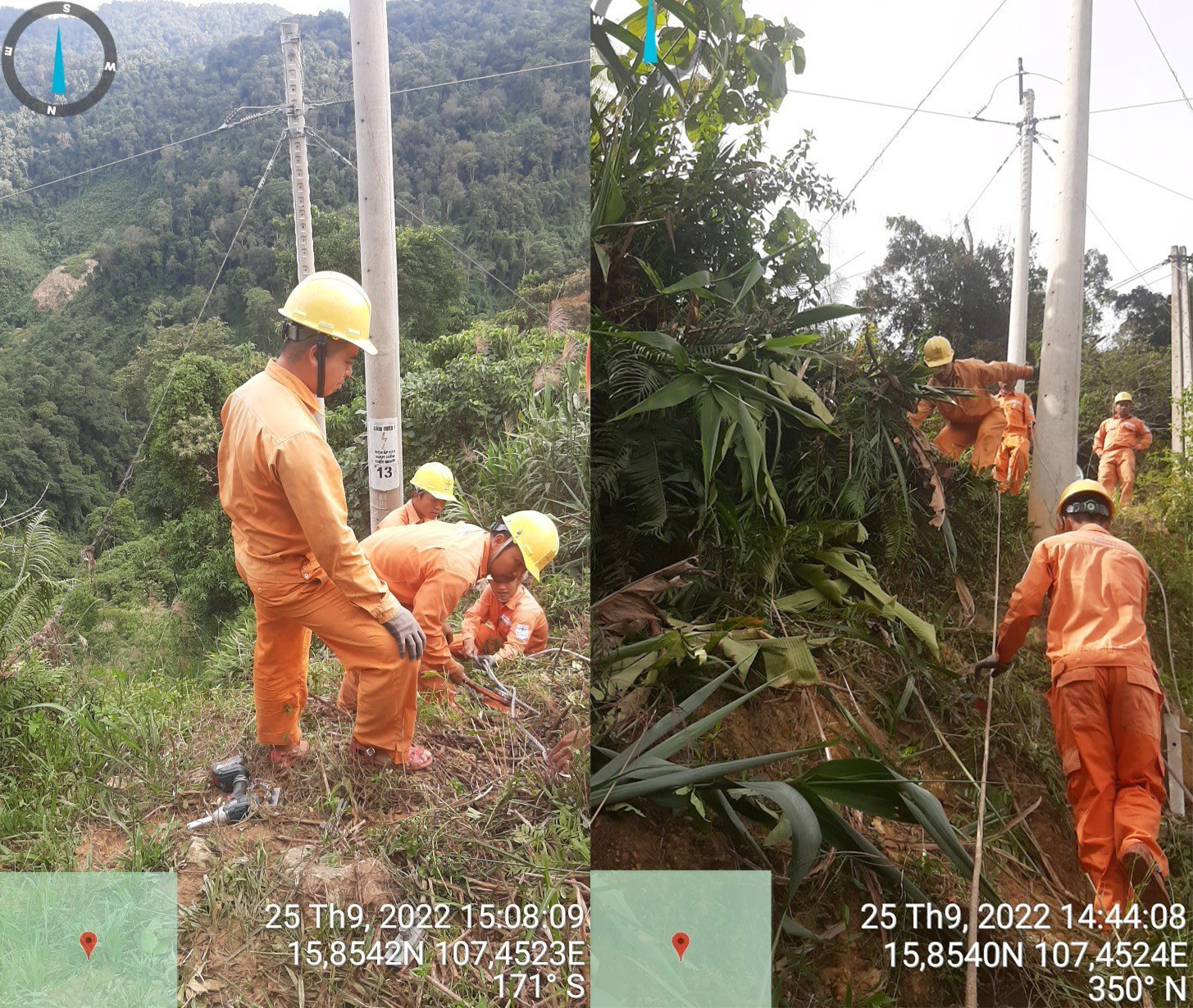 Chùm ảnh: Các đơn vị ngành Điện tại miền Trung khẩn trương chuẩn bị ứng phó với bão Noru 2