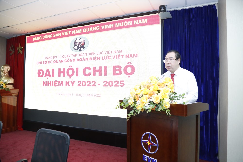 Đại hội Chi bộ Cơ quan Công đoàn Điện lực Việt Nam nhiệm kỳ (2022-2025) thành công tốt đẹp. 4