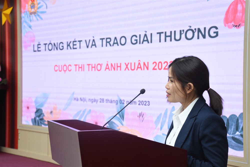 Công đoàn EVNHANOI tổng kết và trao giải Cuộc thi Thơ - Ảnh Xuân năm 2023 1