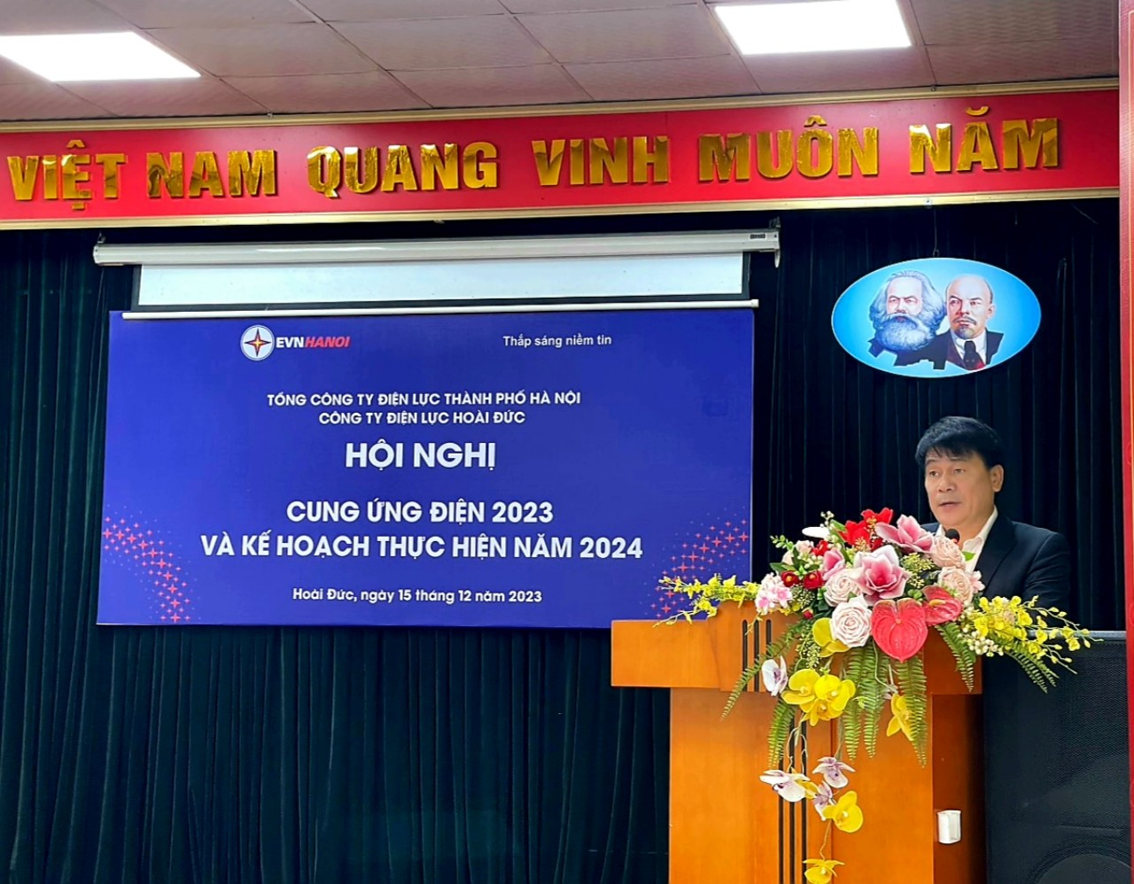 Công ty Điện lực Hoài Đức tổ chức thành công Hội nghị cung ứng điện năm 2023 và Kế hoạch thực hiện năm 2024