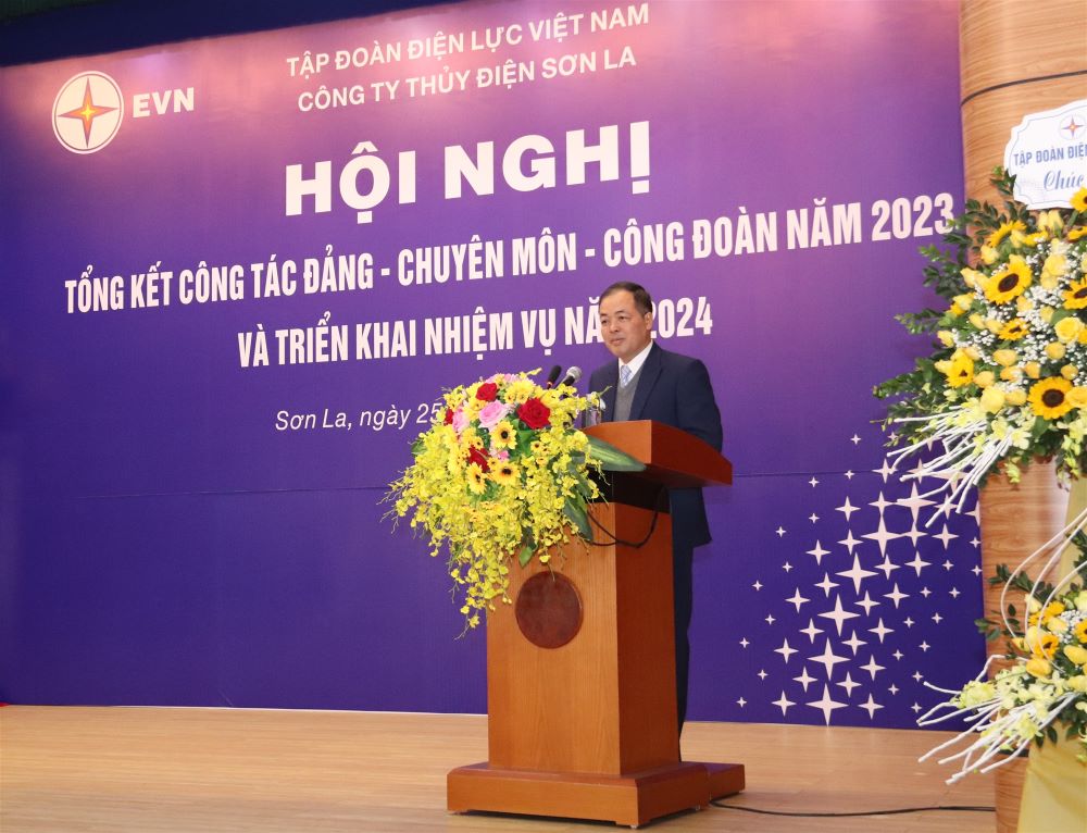 Công ty thủy điện Sơn La tổng kết công tác Đảng, chuyên môn và công đoàn năm 2023, triển khai nhiệm vụ năm 2024 1