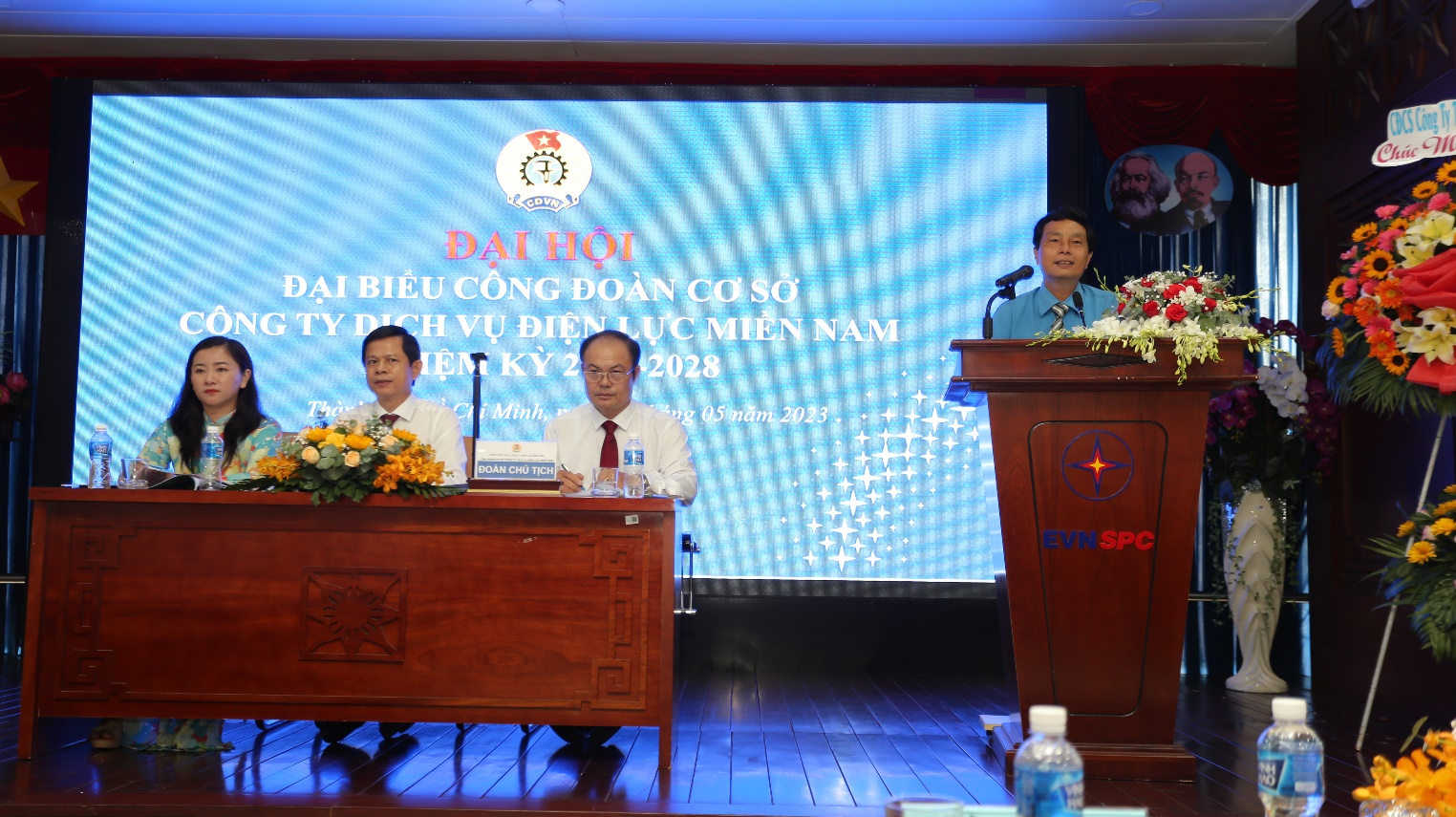 ĐẠI HỘI CÔNG ĐOÀN CƠ SỞ CÔNG TY DỊCH VỤ ĐIỆN LỰC MIỀN NAM NHIỆM KỲ 2023 – 2028 THÀNH CÔNG TỐT ĐẸP