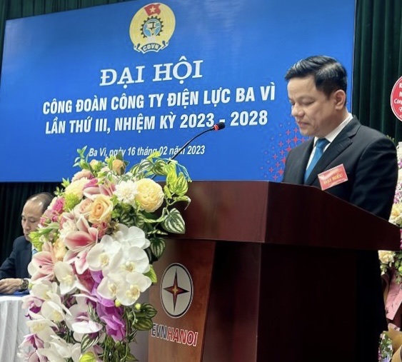 Đại hội Công đoàn Công ty Điện lực Ba Vì lần thứ III nhiệm kỳ 2023-2028 thành công tốt đẹp