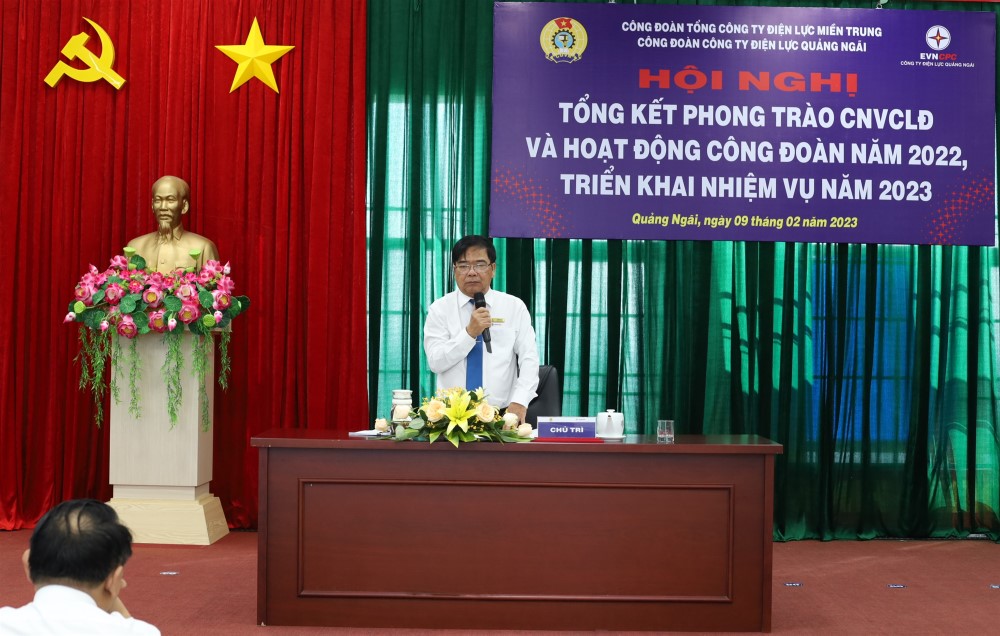 PC Quảng Ngãi: Tổng kết phong trào CNVCLĐ, hoạt động công đoàn năm 2022 và triển khai nhiệm vụ năm 2023 13