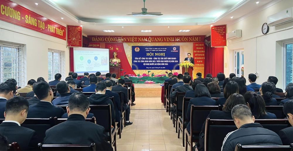 Các cấp Công đoàn trong EVNHANOI triển khai Hội nghị người lao động năm 2024.  2