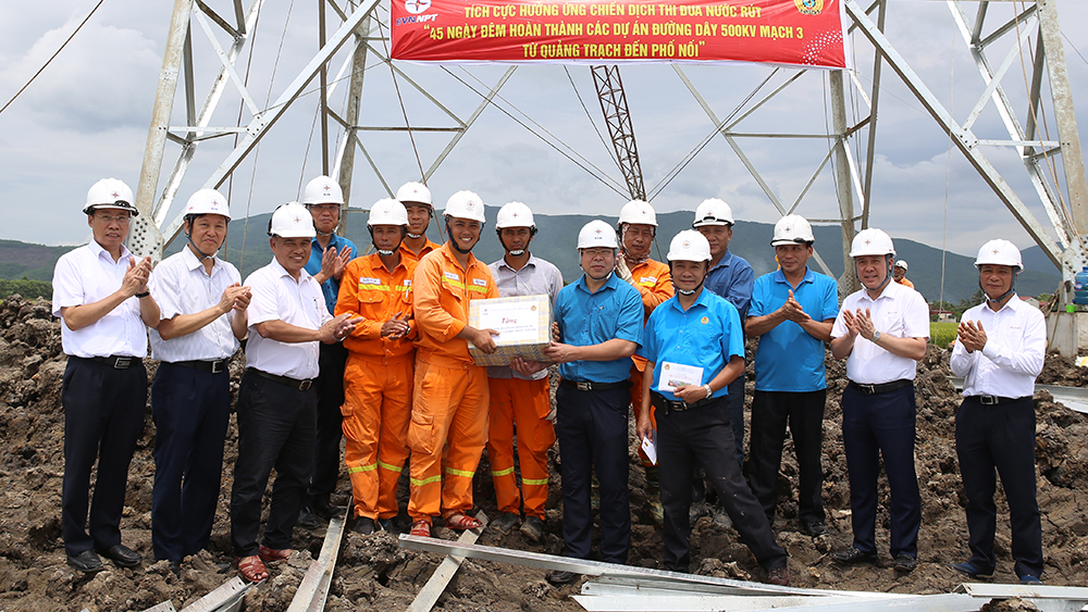 Công đoàn Điện lực Việt Nam quan tâm, động viên các đơn vị tham gia thi công Dự án đường dây 500kV mạch 3 1