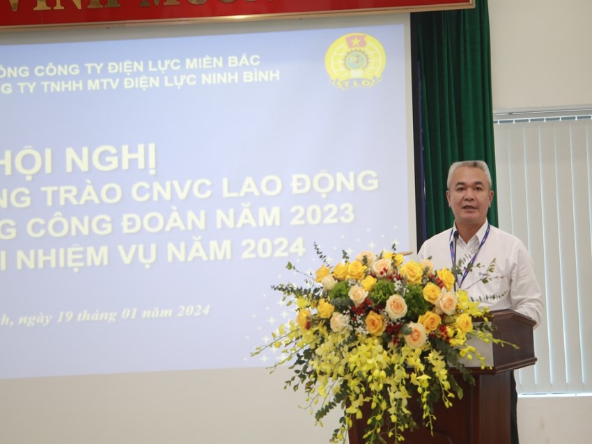 Công đoàn PC Ninh Bình tổng kết phong trào CNVC-LĐ và hoạt động công đoàn năm 2023, triển khai nhiệm vụ năm 2024 3