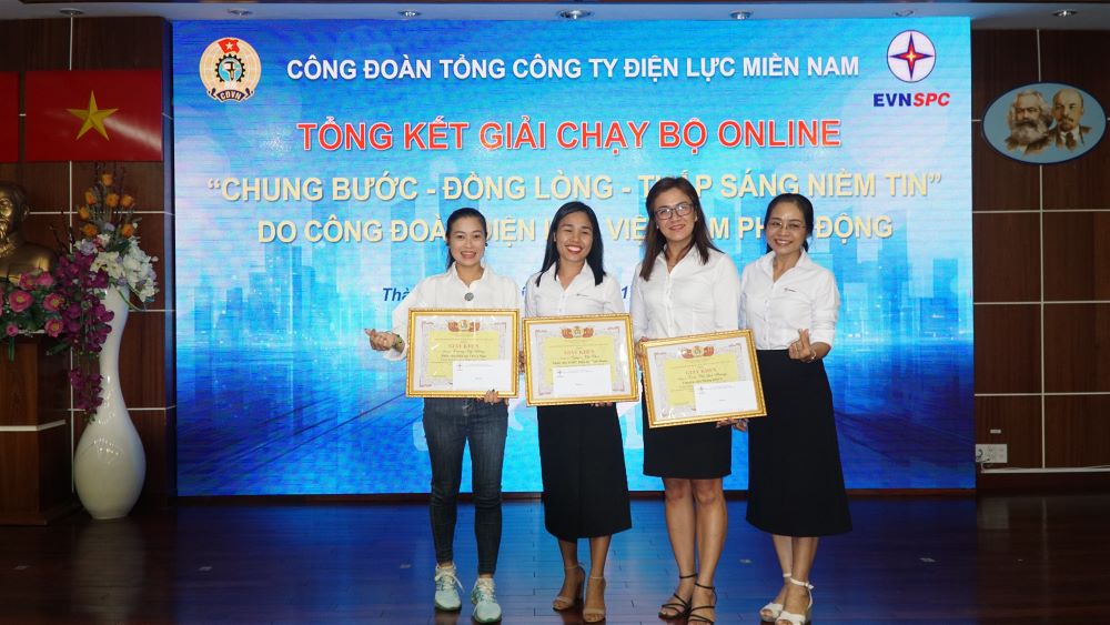 CÔNG ĐOÀN TỔNG CÔNG TY ĐIỆN LỰC MIỀN NAM TRAO GIẢI CHẠY ONLINE “CHUNG BƯỚC - ĐỒNG LÒNG - THẮP SÁNG NIỀM TIN” 2