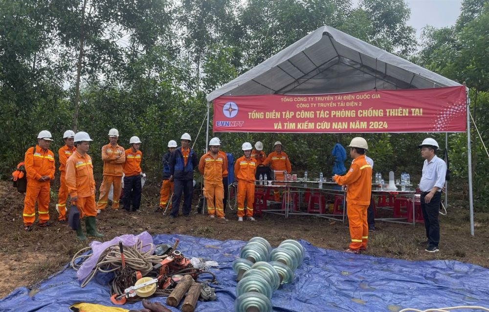 Công ty Truyền tải điện 2 chủ động triển khai các phương án phòng chống thiên tai và tìm kiếm cứu nạn