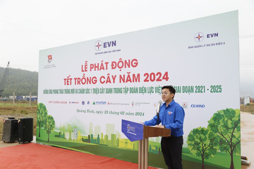 Đoàn Thanh niên EVN trồng 2.000 cây hưởng ứng “Tết trồng cây” mừng xuân Giáp Thìn - 2024 2