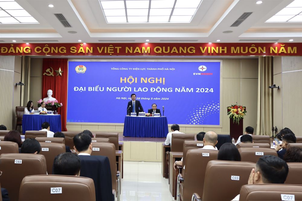 EVNHANOI tổ chức Hội nghị người lao động năm 2024 thành công rực rỡ. 