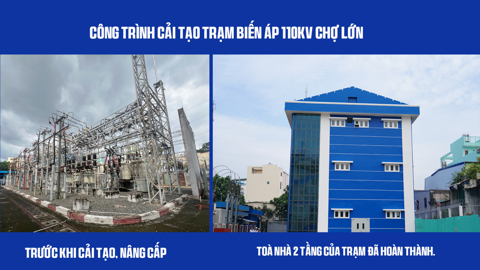 EVNHCMC Gắn biển công trình “Cải tạo Trạm biến áp 110kV Chợ Lớn”