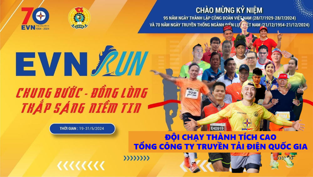 EVNNPT hưởng ứng tham gia Giải chạy bộ Online “Chung bước - Đồng lòng - Thắp sáng niềm tin” 1