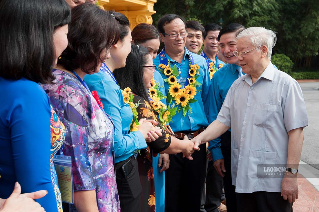 Tổng Bí thư Nguyễn Phú Trọng với công nhân, công đoàn Việt Nam 4