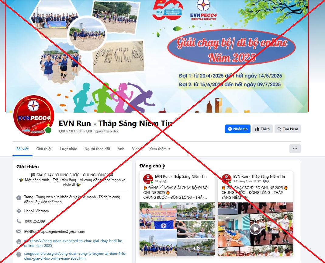 Cảnh báo Fanpage
