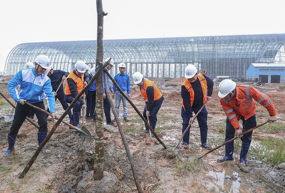 Chủ tịch Công đoàn Điện lực Việt Nam Đỗ Đức Hùng phát động Tết trồng cây năm 2025 1