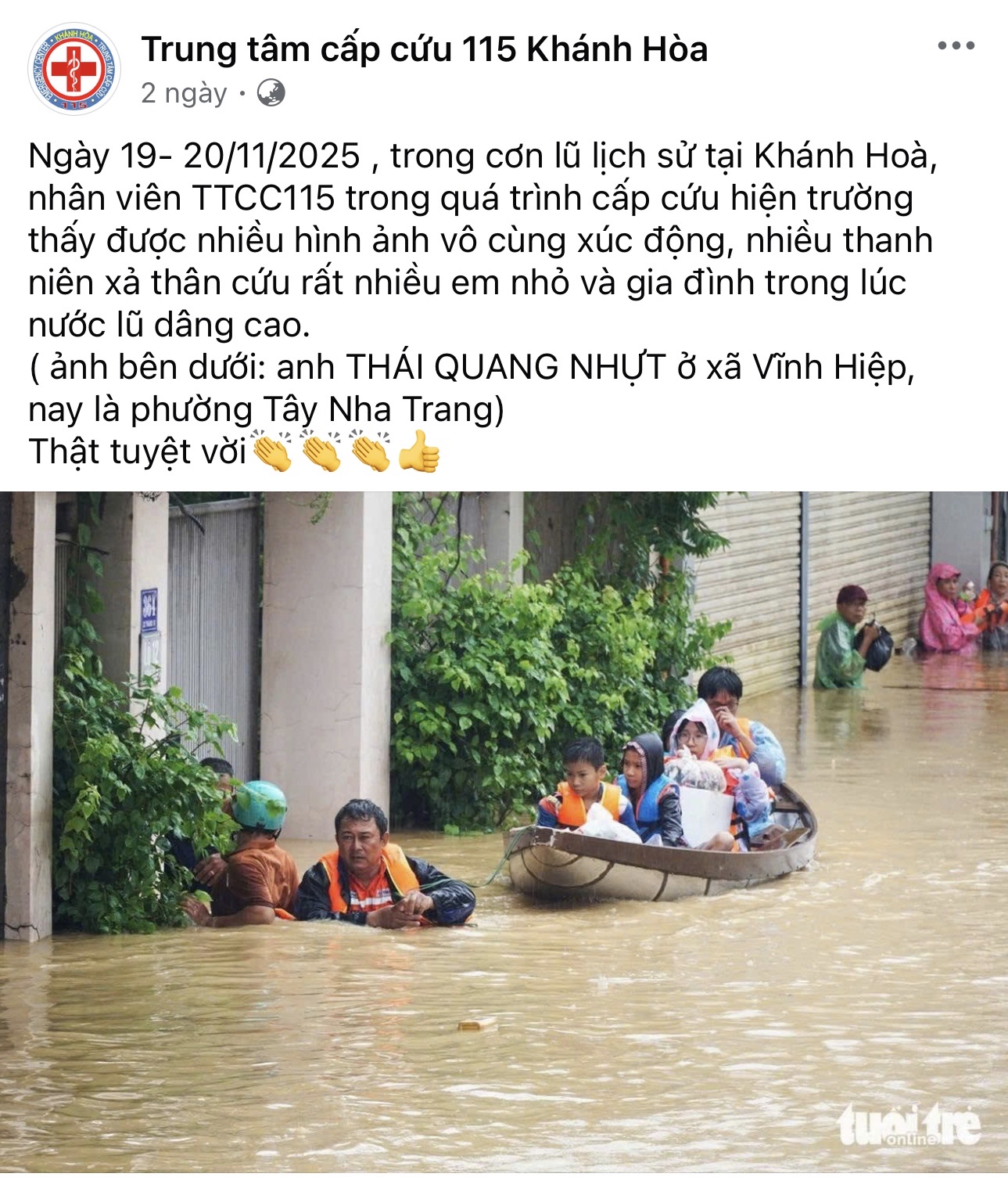 Chuyện giờ mới kể – Hành động can trường của người thợ điện Khánh Hòa cứu 8 người trong lũ lịch sử 1