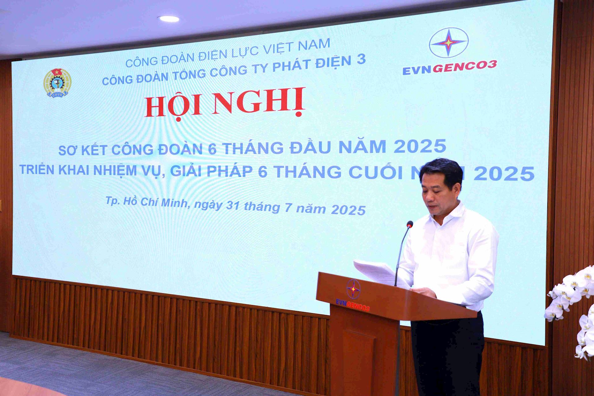 Công đoàn EVNGENCO3 tổ chức Hội nghị sơ kết công đoàn 6 tháng đầu năm 2025 và sơ kết công tác tổ chức quản lý, hoạt động mạng lưới ATVSV giai đoạn 2023 - 2025. 1