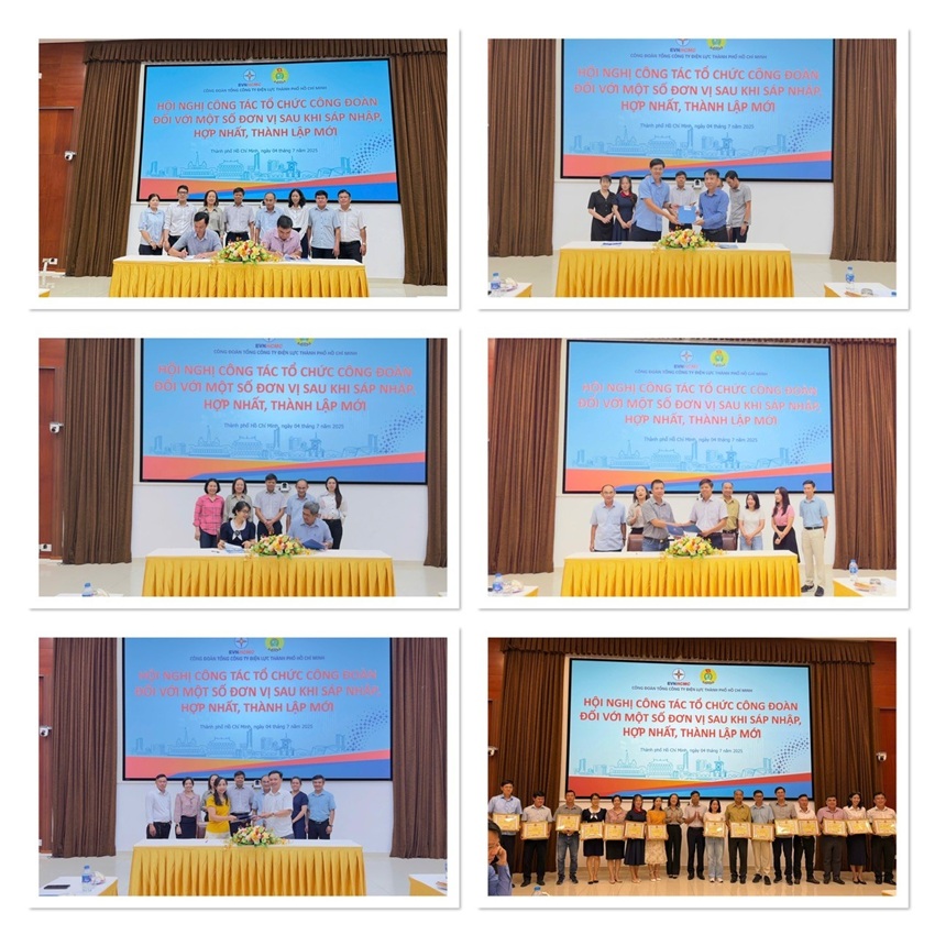 Công đoàn EVNHCMC tổ chức Hội nghị công tác tổ chức Công đoàn sau khi sáp nhập, hợp nhất, thành lập mới