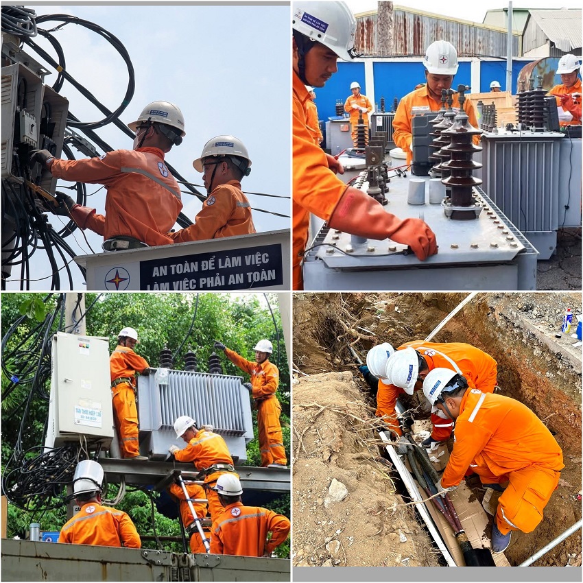 Công đoàn EVNHCMC tổ chức thăm hỏi, động viên, tiếp lửa cho người lao động đang làm việc tại các công trường trong mùa nắng nóng 12