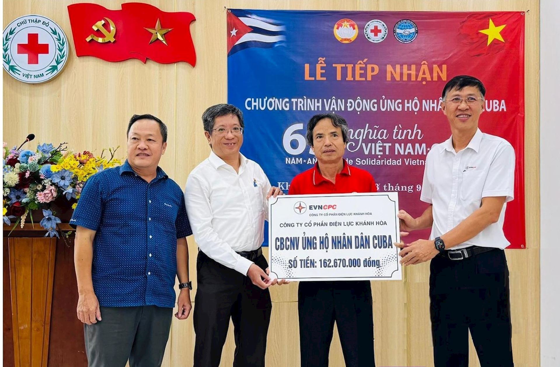 Công ty Cổ phần Điện lực Khánh Hòa:  Đóng góp hơn 162 triệu đồng ủng hộ nhân dân Cuba