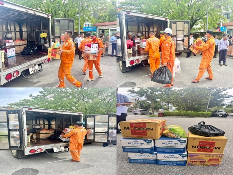 Công ty Điện lực Huế cử đội xung kích hỗ trợ Công ty Điện lực Hà Tĩnh khắc phục lưới điện do hậu quả của cơn bão số 5 1