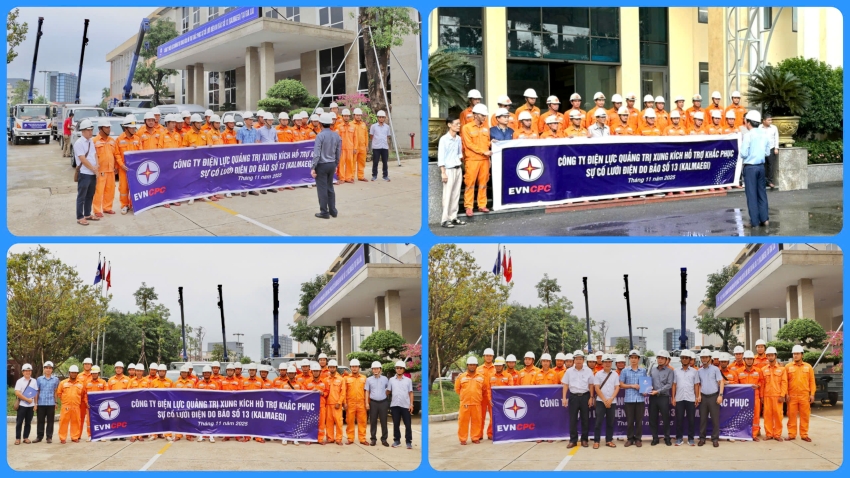 Công ty Điện lực Quảng Trị hỗ trợ khôi phục lưới điện sau bão số 13 tại Gia Lai 2