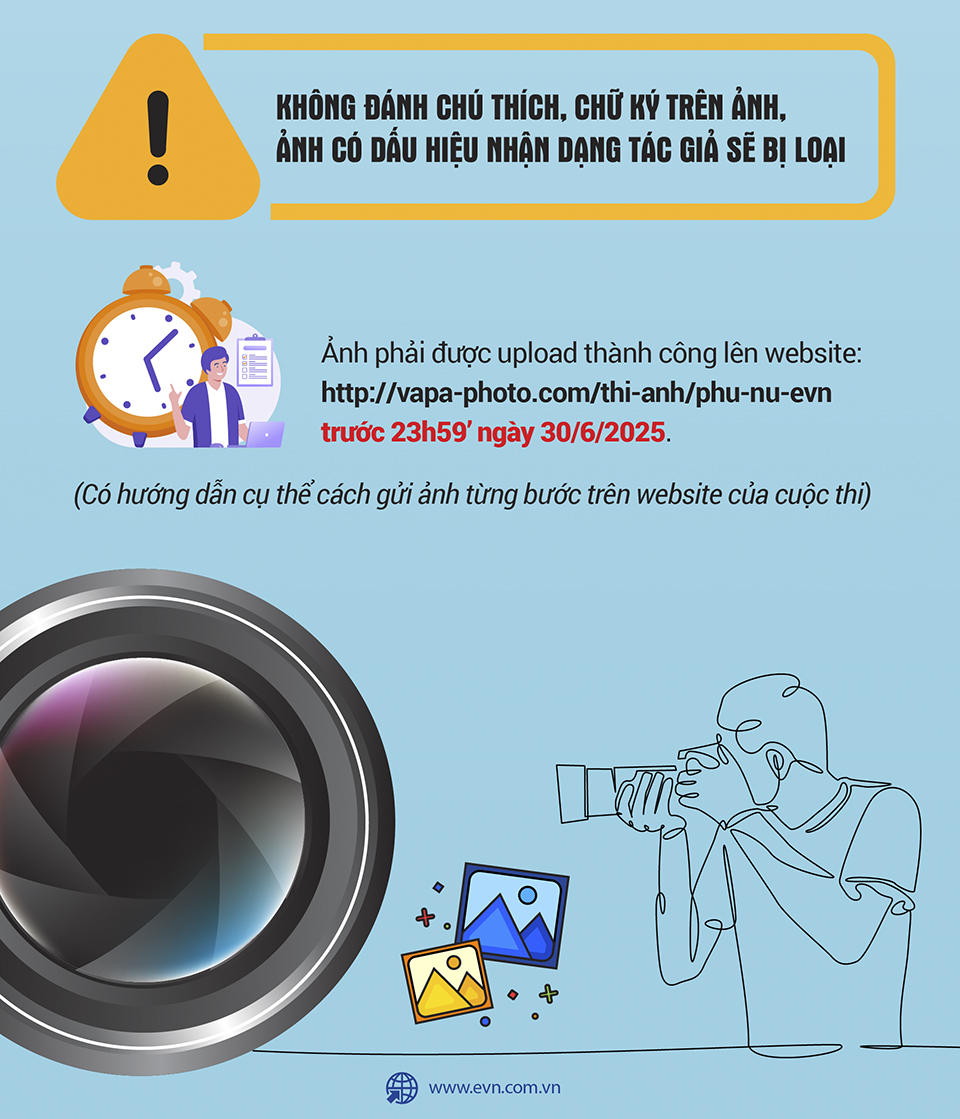 Cuộc thi ảnh “Nét đẹp phụ nữ EVN”: Những lưu ý quan trọng về tác phẩm dự thi 1