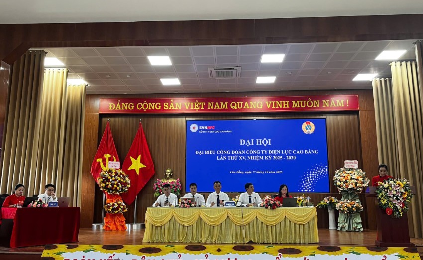 Đại hội Công đoàn Công ty Điện lực Cao Bằng lần thứ XV, nhiệm kỳ 2025–2030 thành công tốt đẹp 2
