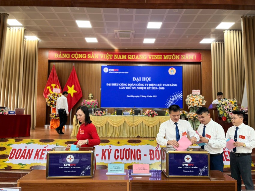 Đại hội Công đoàn Công ty Điện lực Cao Bằng lần thứ XV, nhiệm kỳ 2025–2030 thành công tốt đẹp 6