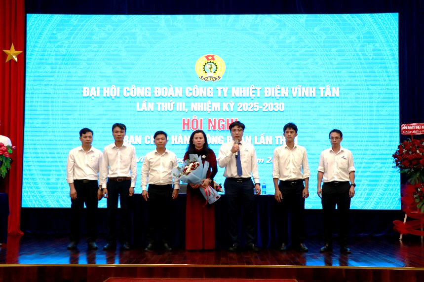 ĐẠI HỘI CÔNG ĐOÀN CÔNG TY NHIỆT ĐIỆN VĨNH TÂN LẦN THỨ III, NHIỆM KỲ 2025-2030: ĐOÀN KẾT, ĐỔI MỚI QUYẾT TÂM BẢO VỆ LỢI ÍCH NGƯỜI LAO ĐỘNG