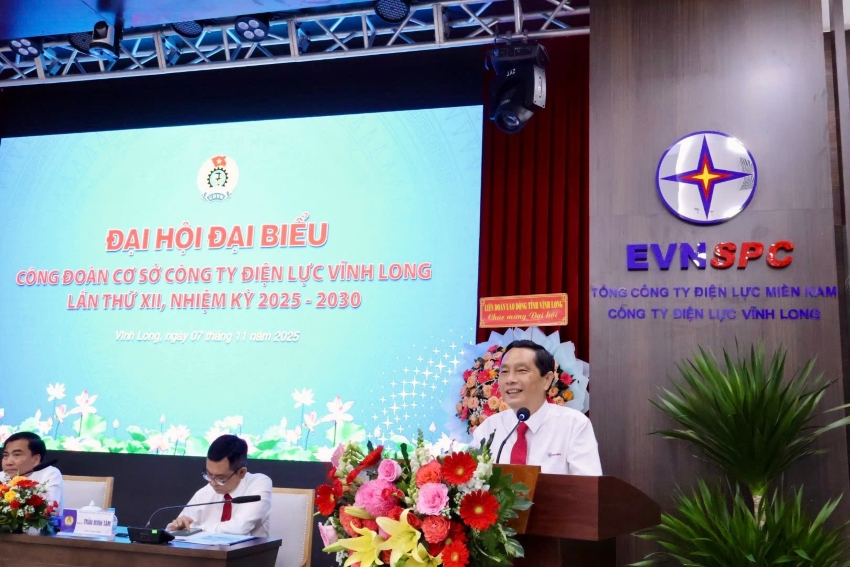 Đại hội đại biểu Công đoàn cơ sở Công ty Điện lực Vĩnh Long nhiệm kỳ 2025-2030 thành công tốt đẹp
