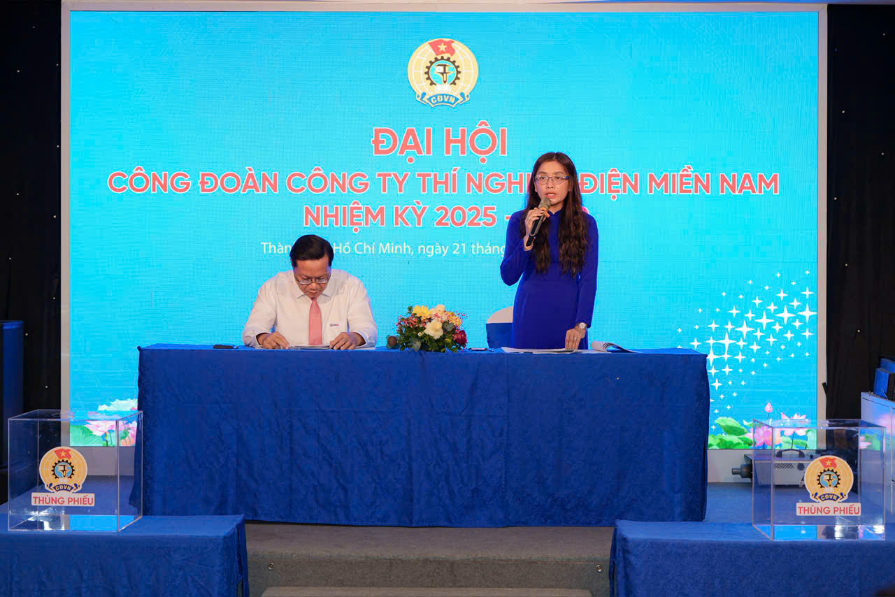 Đại hội Đại biểu Công đoàn Cơ sở Công ty Thí nghiệm điện miền Nam nhiệm kỳ 2025-2030 thành công tốt đẹp!