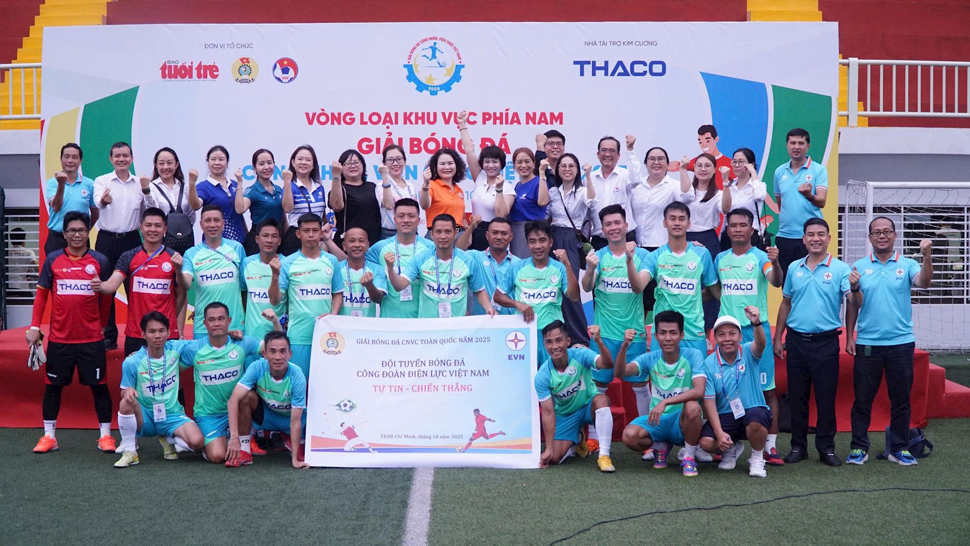 Đội bóng Công đoàn Điện lực Việt Nam kết thúc thi đấu ấn tượng tại Giải bóng đá CNVC Việt Nam 2025