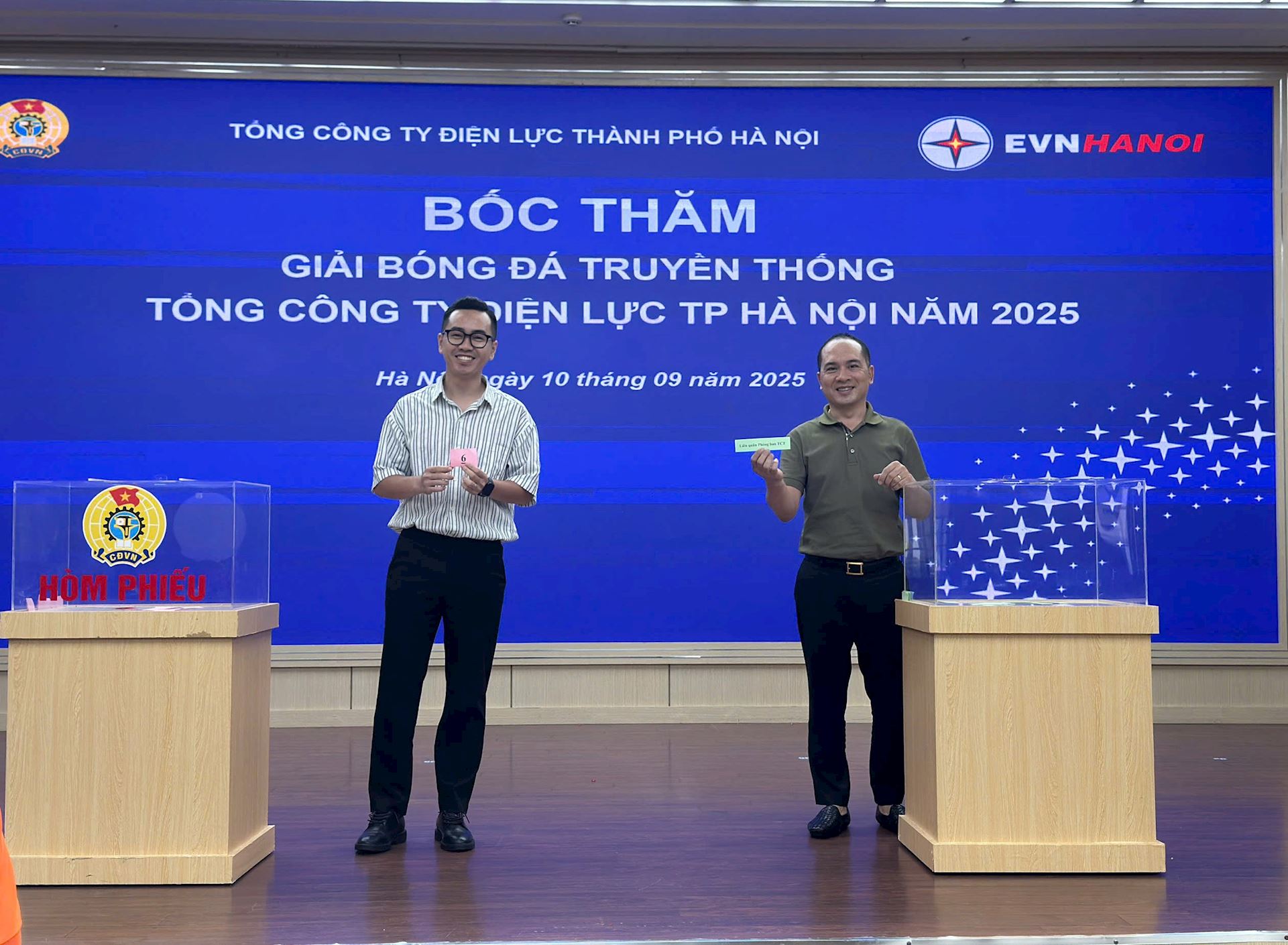EVNHANOI tổ chức Lễ bốc thăm Giải bóng đá truyền thống năm 2025 3