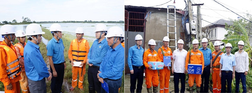 Lãnh đạo luôn sát cánh cùng thợ điện tuyến đầu khắc phục hậu quả bão số 10 3
