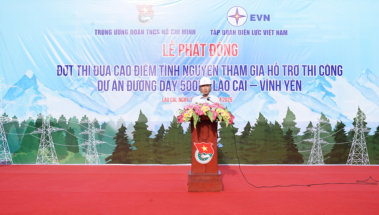 Phát động đợt thi đua cao điểm tình nguyện tham gia hỗ trợ thi công dự án đường dây 500kV Lào Cai – Vĩnh Yên 2