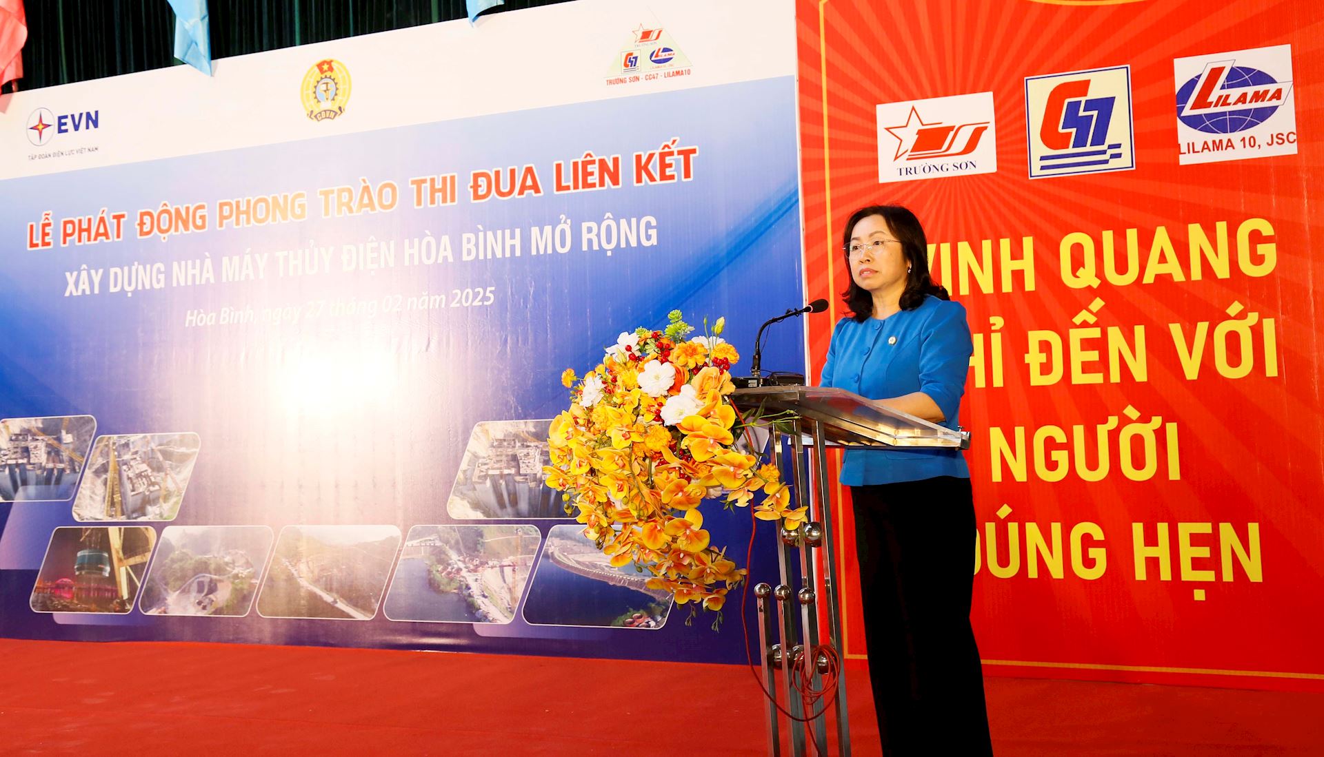 Phát động thi đua hoàn thành phát điện các tổ máy năm 2025 Công trình Nhà máy thủy điện Hòa Bình mở rộng. 2