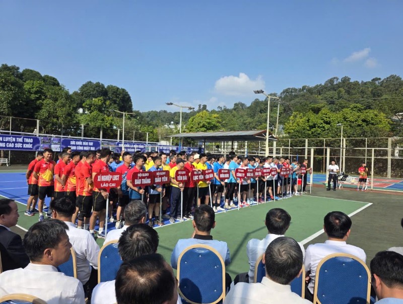 Sôi nổi các trận đấu Giải bóng chuyền nam CBCNV-LĐ Công ty Điện lực Lào Cai chào mừng 71 năm Ngày truyền thống ngành Điện 2