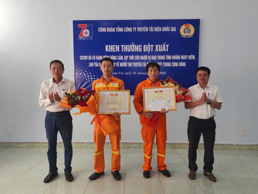 Tổng Giám đốc và Công đoàn EVNNPT kịp thời động viên hành động dũng cảm cứu người 5