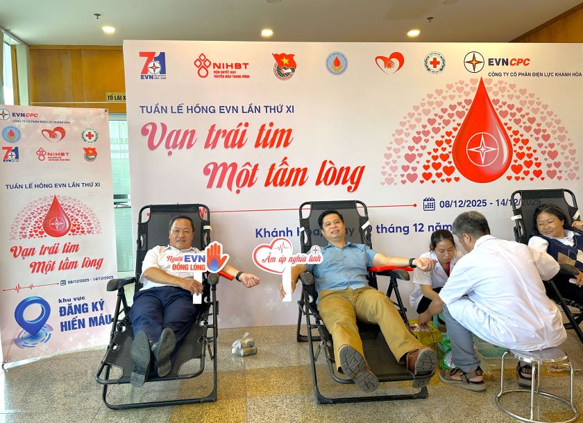 Tuần lễ hồng EVN – Khi những giọt máu hồng tiếp tục thắp sáng nghĩa tình người thợ điện Khánh Hòa 6