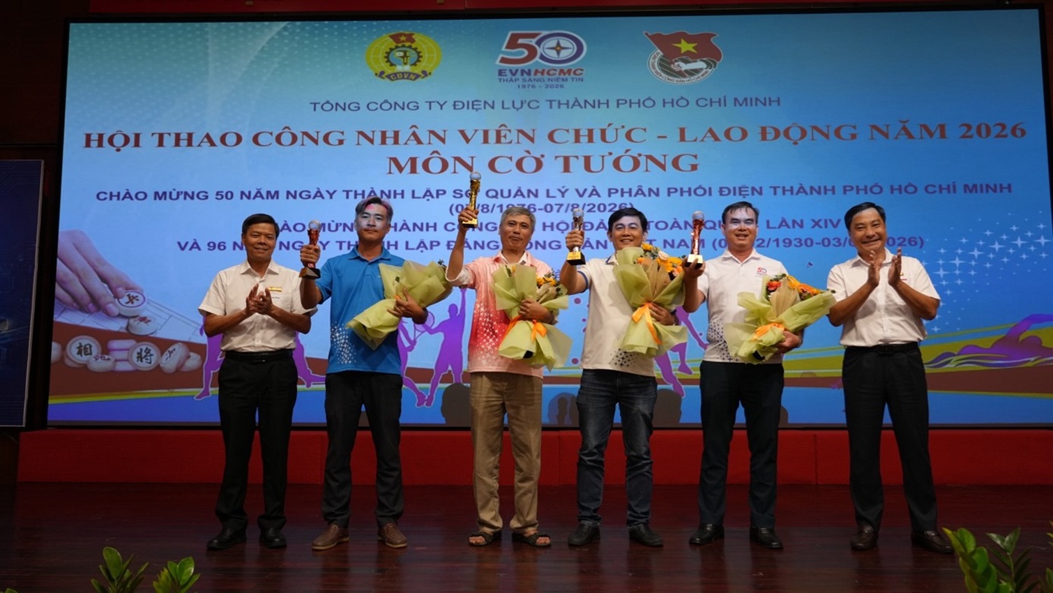 75 vận động viên tranh tài sôi nổi môn Cờ tướng Hội thao EVNHCMC 2026 4